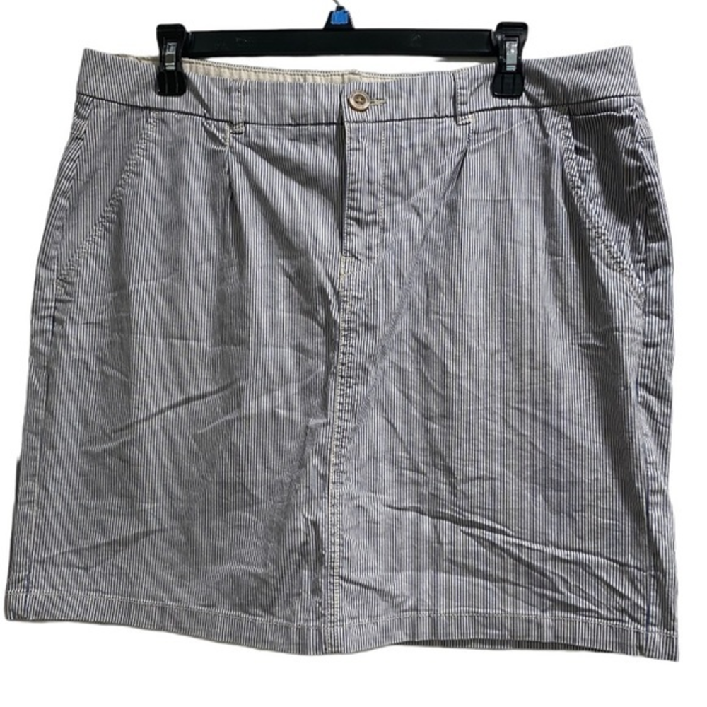 L.O.G.G. Label of Graded Goods Blue and White Pinstripe Womens Skirt size 14 EUC